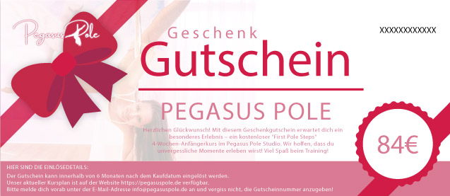 Geschenk Gutschein - First Pole Steps